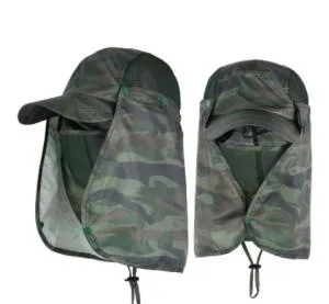 Men Casual Breathable Face Neck Protection UPF 50+ Quick-Drying Outdoor Sun Protection Hat