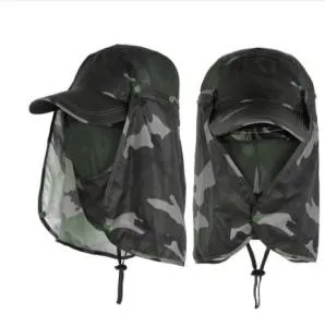Men Casual Breathable Face Neck Protection UPF 50+ Quick-Drying Outdoor Sun Protection Hat