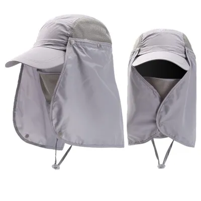 Men Casual Breathable Face Neck Protection UPF 50+ Quick-Drying Outdoor Sun Protection Hat