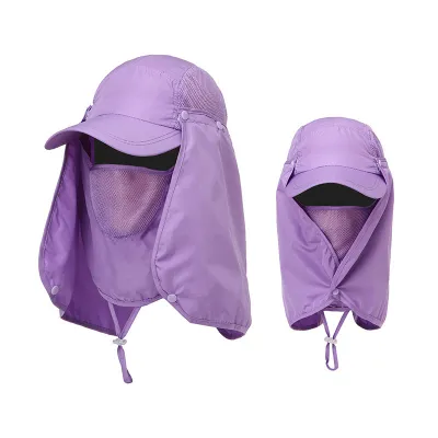 Men Casual Breathable Face Neck Protection UPF 50+ Quick-Drying Outdoor Sun Protection Hat