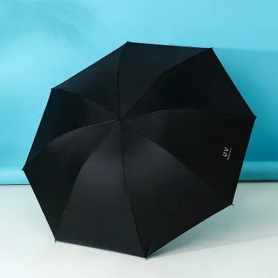 Fashion Sun Protection Manual Rainstorm-Resistant 8-Bone Reinforced UV Protection Polyester Umbrella