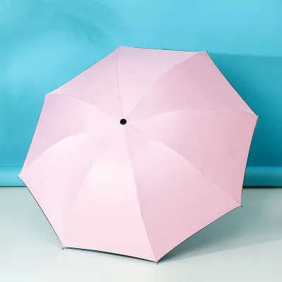 Fashion Sun Protection Manual Rainstorm-Resistant 8-Bone Reinforced UV Protection Polyester Umbrella