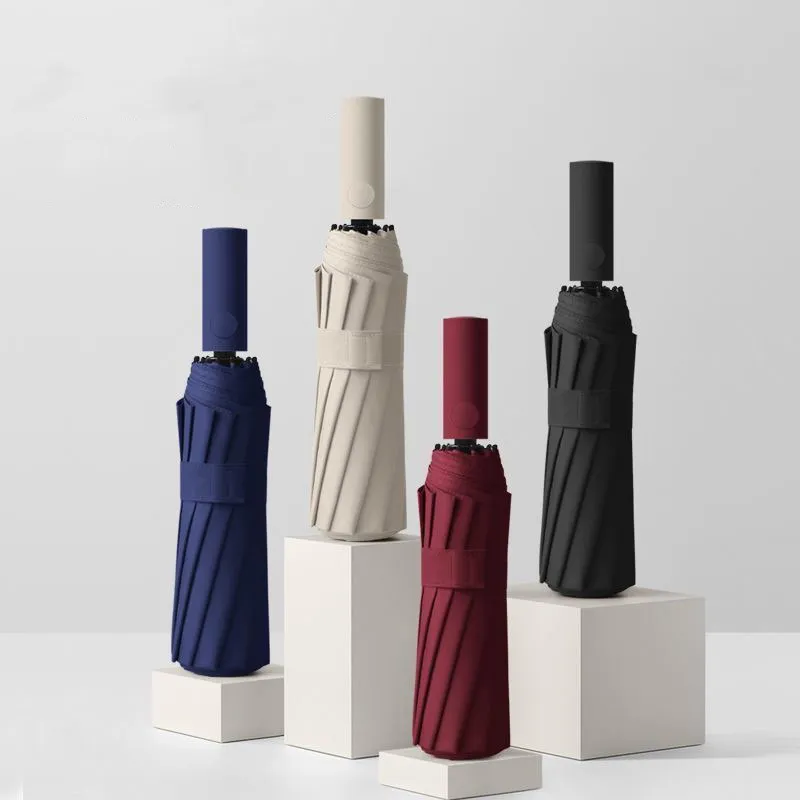 Fashion Sun Protection Manual Rainstorm-Resistant 8-Bone Reinforced UV Protection Polyester Umbrella