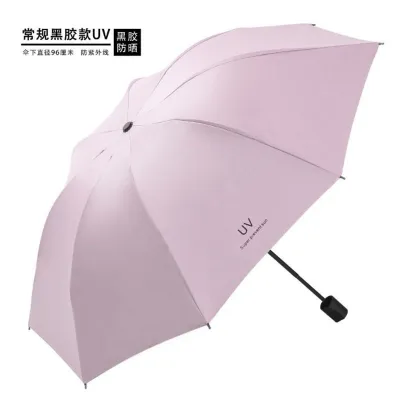 Fashion Sun Protection Reverse Thickened & Reinforced Manual-Fold Uv Protection Umbrella
