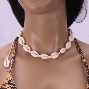 Women Fashion Casual Bohemian Handmade Shell Pendant Necklace