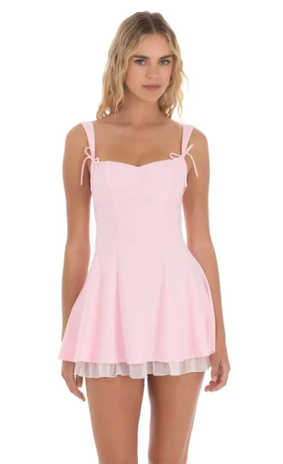 Women Fashion Sexy Summer Solid Color Stitching Sleeveless A Line Dress
