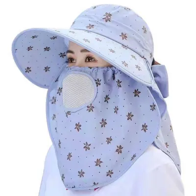 Women's Fashion Summer Printed Big Brim Outdoor UPF 50+ Sun Protection Hat