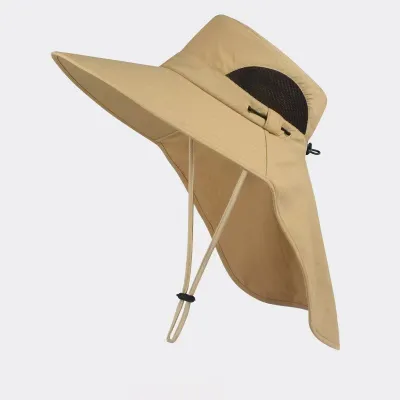 Men's Fashion Casual Outdoor Summer Solid Color UPF 50+ Sun Protection Hat