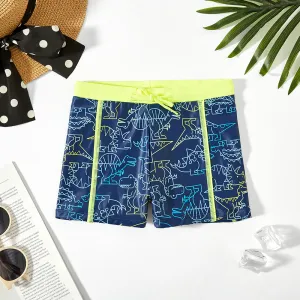Kids Boys Fashion Casual Printed Quick-Drying Breathable Swim Trunks Polyester