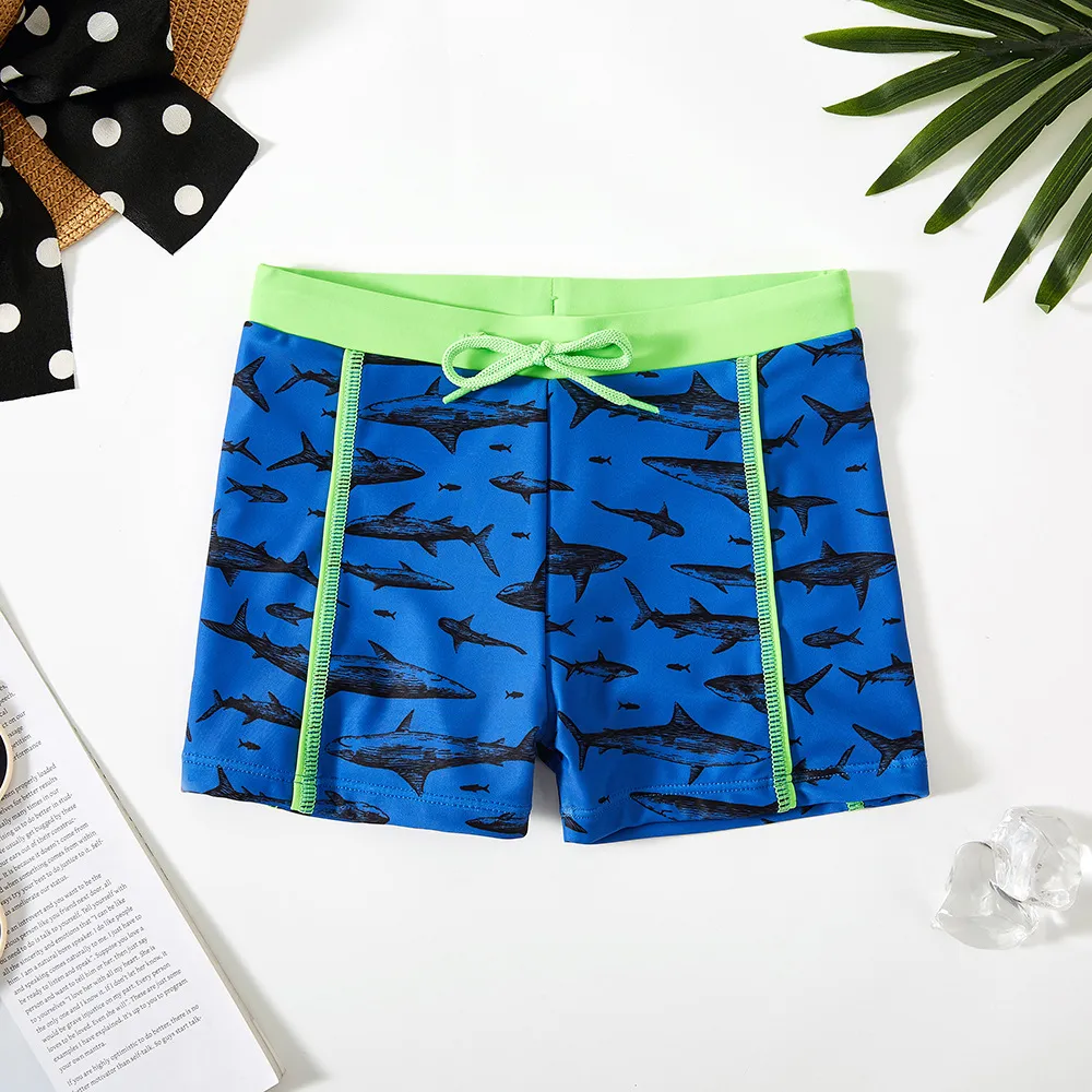 Kids Boys Fashion Cartoon Printed Swim Trunks