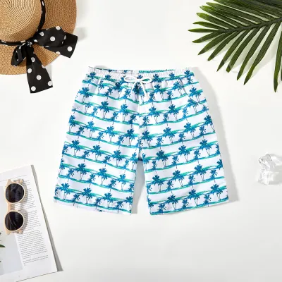 Kids Boys Fashion Casual Printed Swim Trunks Polyester
