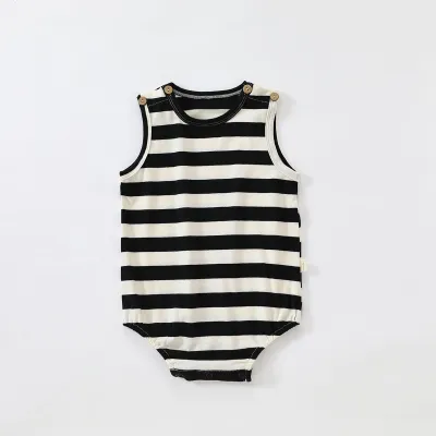 Kids Baby Boys And Girls Summer Cotton Printed Short-Sleeve Rompers