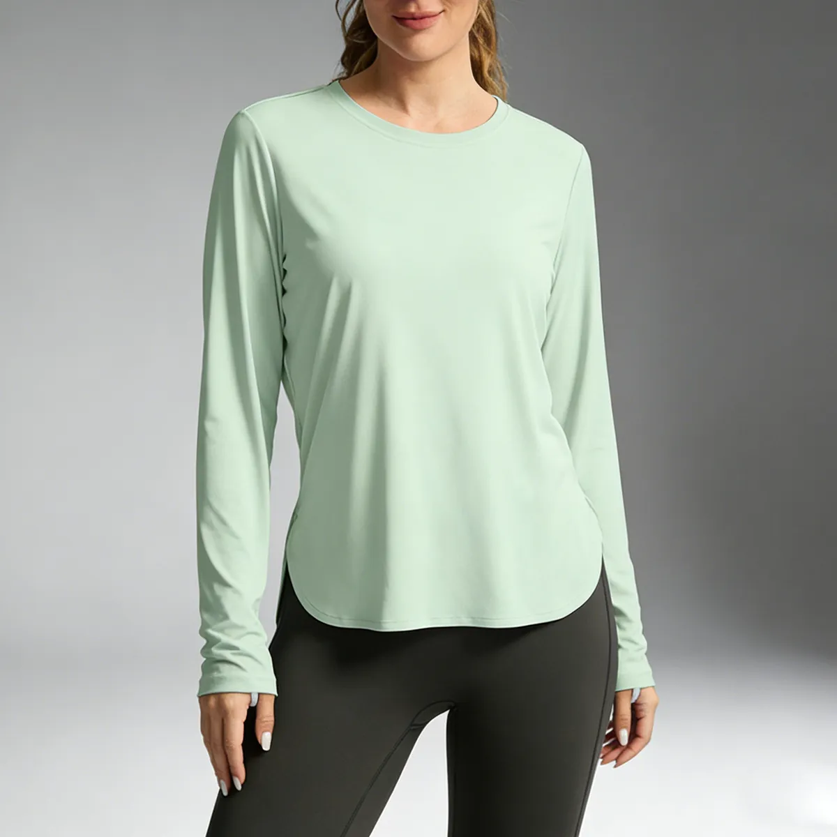 Women Fashion Casual Solid Color Long Sleeve Loose Breathable UPF 50+ Sun Protection Clothing