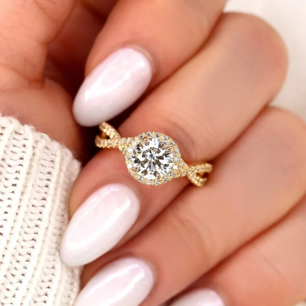 Women Geometric Rhinestone Ring All-Match Style