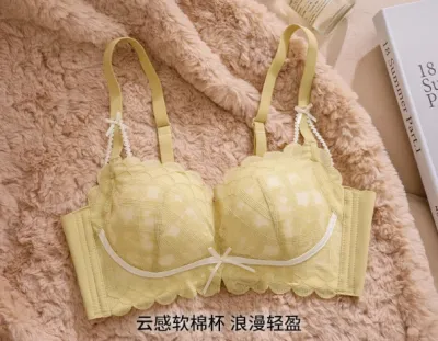 Women Fashion Sexy Solid Color No- Steel Rings Adjustable Bra