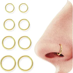 Fashion Simple 316L Stainless Steel Nose Ring Geometric