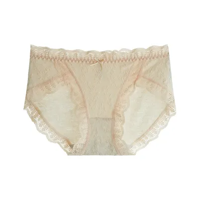 Women Fashion Lace Cotton Crotch Antibacterial Underwear