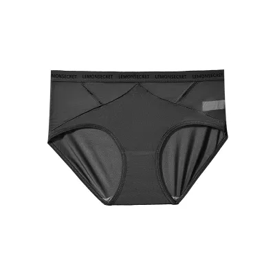 Women Sexy Seamless Mesh Mid-Waist Antibacterial Underwear