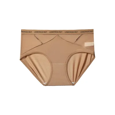 Women Sexy Seamless Mesh Mid-Waist Antibacterial Underwear