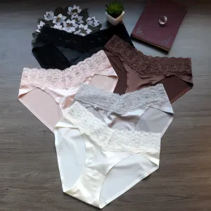 Women Sexy Lace Seamless Low Waist Breathable Antibacterial Underwear