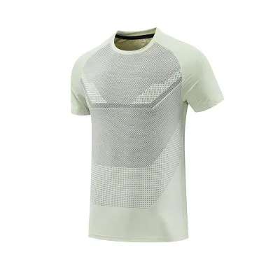 Men's Summer Casual Ice Silk Quick-Drying Breathable Solid Color Short-Sleeve T-Shirt