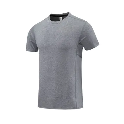 Men's Casual Summer Solid Color Quick-Dry Round Neck Short Sleeve T-Shirt