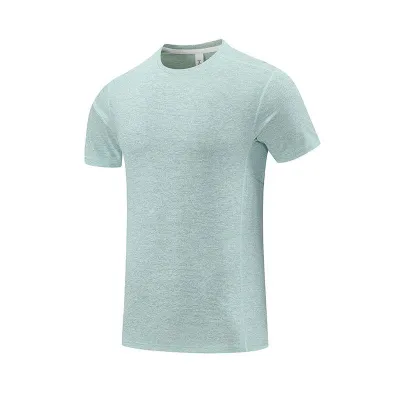 Men's Casual Summer Solid Color Quick-Dry Round Neck Short Sleeve T-Shirt