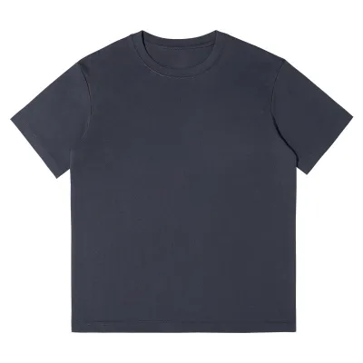 Men's Fashion Casual Summer Cotton Solid Color Round Neck Short-Sleeve Printed T-Shirt