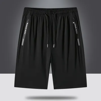 Men's Fashion Summer Ice Silk Quick-Drying Breathable Shorts with Pockets