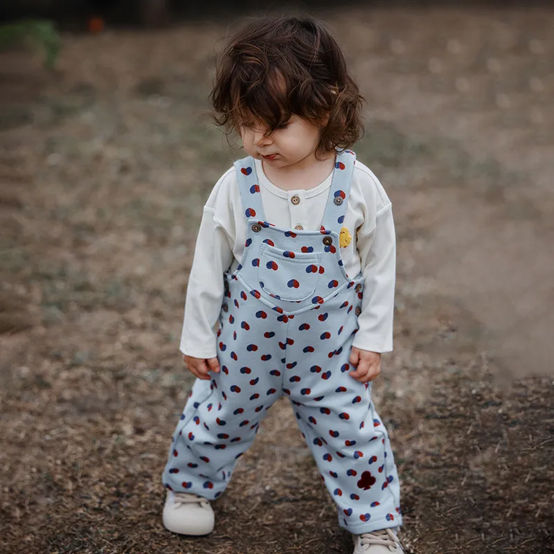 Kids Baby Boys And Girls Fashion Casual Spring Printed Cotton Jumpsuits