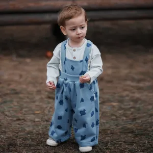 Kids Baby Boys Fashion Casual Spring Printed Cotton Overalls Long Jumpsuits
