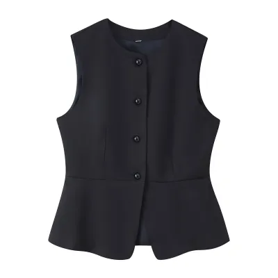 Women Fashion Casual Summer Solid Color Sleeveless Tank Top