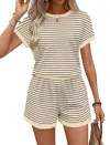 Beige Brown Stripe