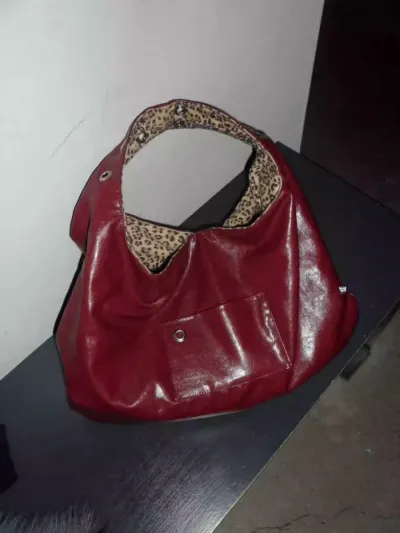 Women Fashion Casual Leopard Large Capacity Two-Side Usable PU Shoulder Bag