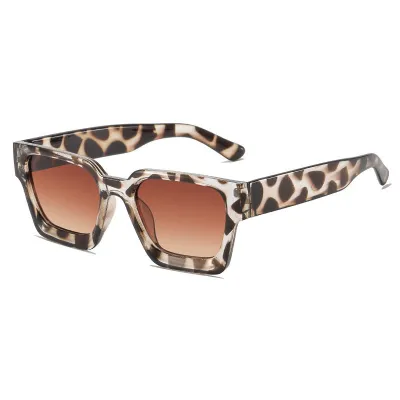 Women Fashion Casual Retro Square Thick Edge Blue Light Blocking Sunglasses