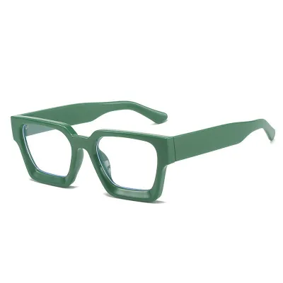 Women Fashion Casual Retro Square Thick Edge Blue Light Blocking Sunglasses
