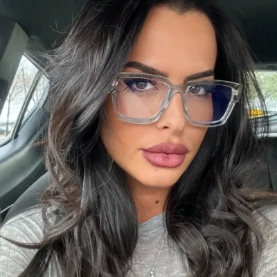 Women Fashion Casual Retro Square Thick Edge Blue Light Blocking Sunglasses