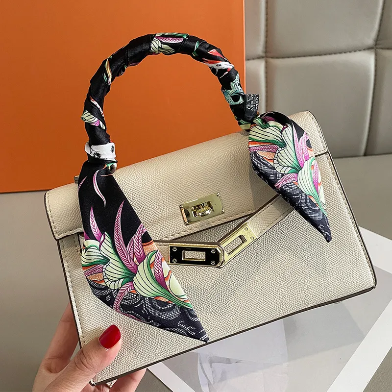 Women Fashion Casual Printed Long Thin Bag Silk Scarf