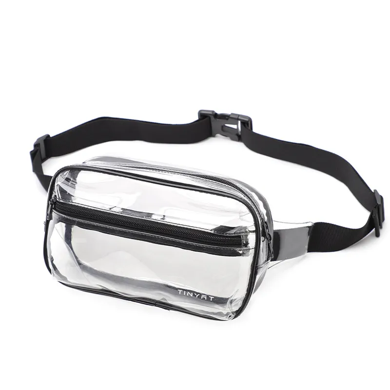 Women Fashion Casual PVC Clear Chest Bag 8 Inches