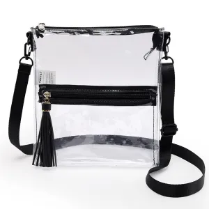 Women Fashion Casual Clear PVC Crossbody Bag