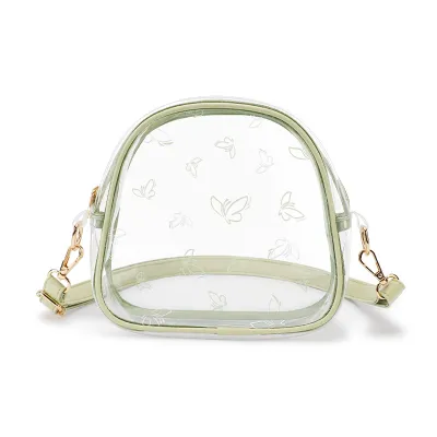 Women Fashion Cute Printed PVC Multifunctional Transparent Crossbody Bag
