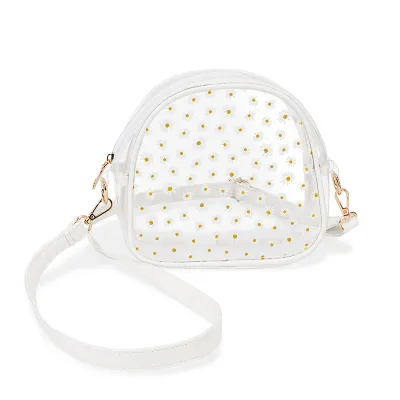 Women Fashion Cute Printed PVC Multifunctional Transparent Crossbody Bag