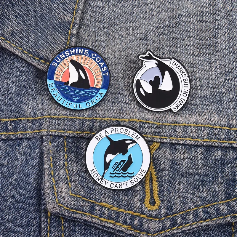 Fashion Cute Killer Whale Brooch Jewelry Alloy