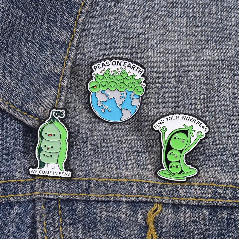 Fashion Cute Pea Pod Alloy Brooch