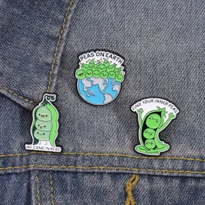 Fashion Cute Pea Pod Alloy Brooch