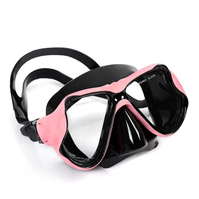 Fashion Liquid Pvc Tempered Glass Frosted Snorkeling Mask Swim Goggles