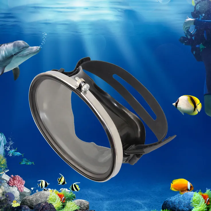 Fashion Hd Tempered Glass Stainless Steel Large Frame Diving Equipment Mask Swim Goggles