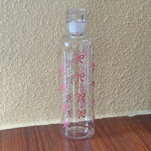 Women Fashion Bowknot Printed Large Capacity 500ml Plastic Water Cup for Home Kitchen