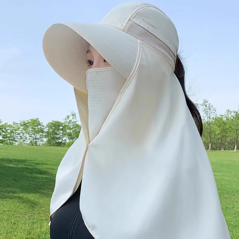 Women Fashion Multi-Functional Long Neck Protection UV Protection UPF 50+ Sun Protection Wearable Hat