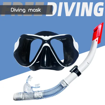 Fashion Adult Large Vision Mask Tempered Glass Diving Swim Goggles Set